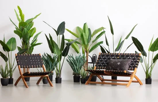 WOOOD Strelitzia Kunstplant - Groen - 96x164x63