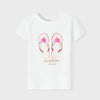 Name it t-shirt meisjes - wit - NMFfransisca - maat 80