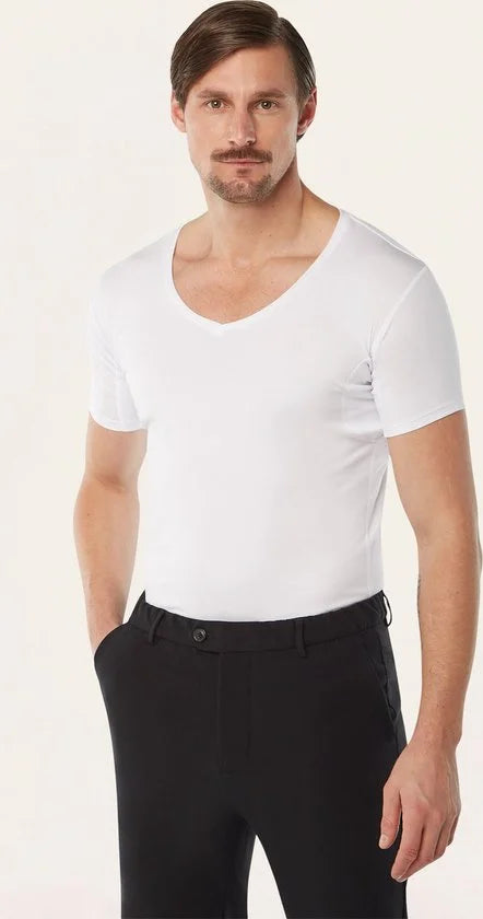 LABFRESH zweetbestendig ondershirt - antibacterieel, geurwerend, onzichtbaar, Gerecycled Bio-materiaal.