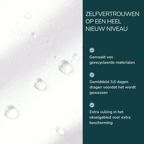 LABFRESH zweetbestendig ondershirt - antibacterieel, geurwerend, onzichtbaar, Gerecycled Bio-materiaal.
