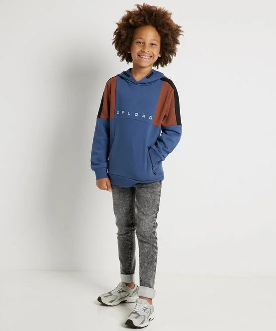 TerStal Jongens / Kinderen Europe Kids Trui Met Ritszak Blauw In Maat 122/128