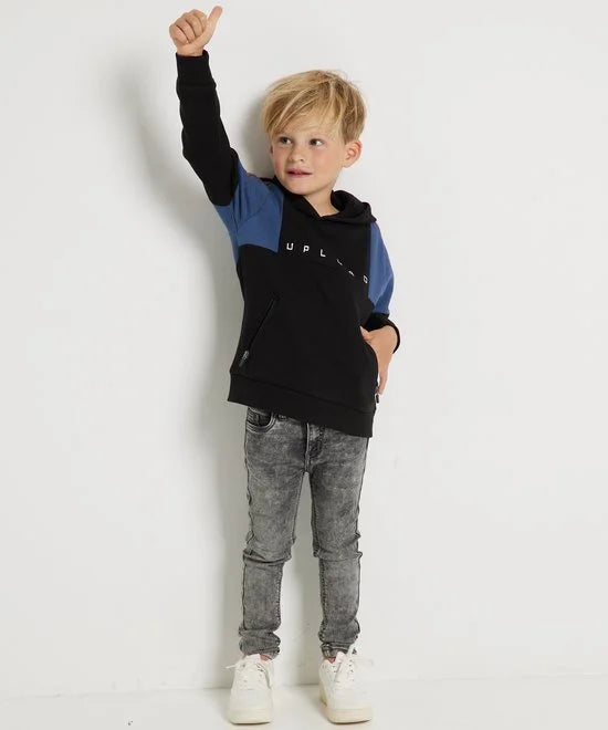 TerStal Jongens / Kinderen Europe Kids Trui Met Ritszak Zwart In Maat 98/104