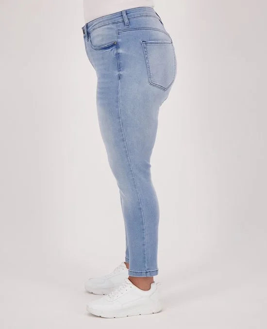Blauwe Broek van Je m'appelle - Dames - Plus Size - 48 - 2 maten beschikbaar