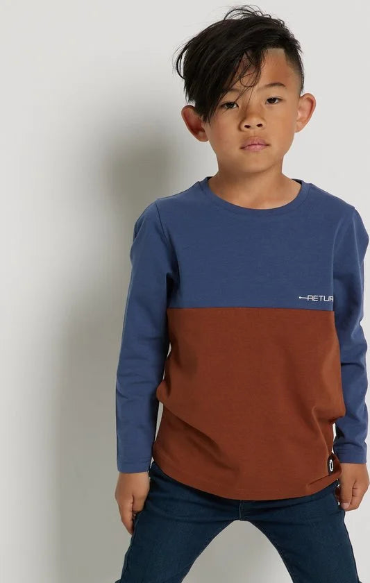 TerStal Jongens / Kinderen Europe Kids Top Doorsnee Dessin Bruin In Maat 98/104