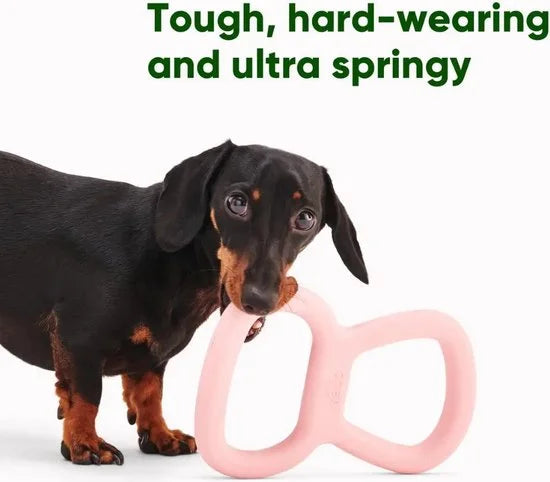 Tough Tugger - Trekspeelgoed voor honden - Natuurlijk rubber - Beco Pets - Groen of Roze - Roze