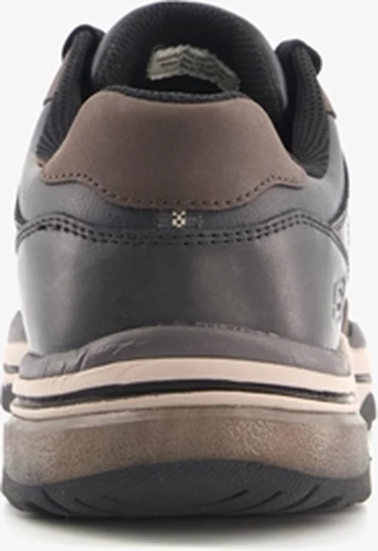Skechers Romago Elmen leren heren sneakers - Zwart - Extra comfort - Memory Foam - Maat 41