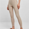 Urban Classics - Rib Knit Legging - M - Beige