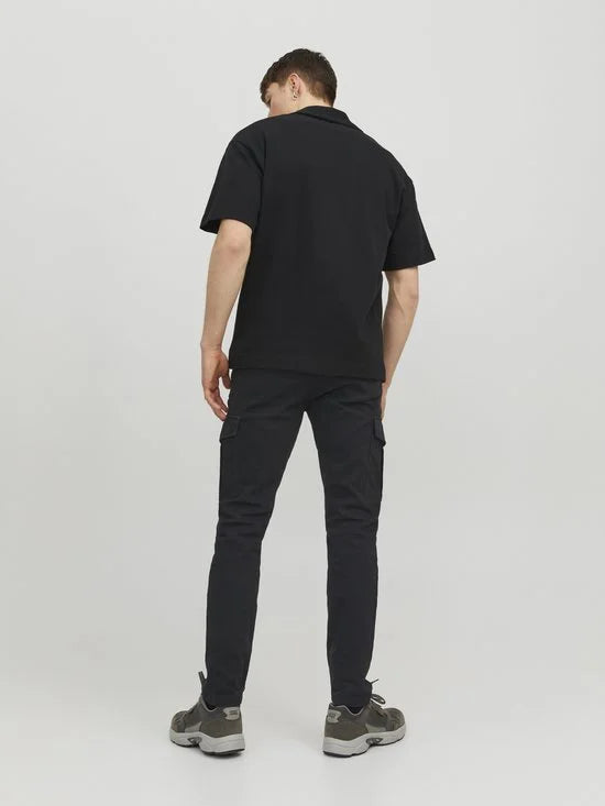 JACK & JONES Marco Joe Cargo loose fit - heren cargo broek - zwart - Maat: 29/34
