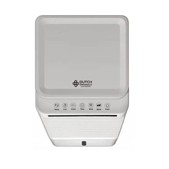 Dutch Originals Aircooler op Wielen - Luchtcooler 6 Liter - Mobiele Aircooler met 3 Snelheden - Met Ingebouwde Timer en Zelfdraaiende Functie - 65 W