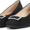 Hassia Dames Pumps / Damesschoenen - Suède - Geen hoogte 2 cm cm - 302627 - Zwart - Maat 41/41+