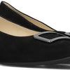 Hassia Dames Pumps / Damesschoenen - Suède - Geen hoogte 2 cm cm - 302627 - Zwart - Maat 41/41+