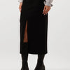 Minus Marcia Midi Skirt Rokken Dames - Zwart - Maat XS