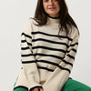 Minus Leonie Turtleneck Knit Pullover Truien & vesten Dames - Sweater - Hoodie - Vest- Ecru - Maat L