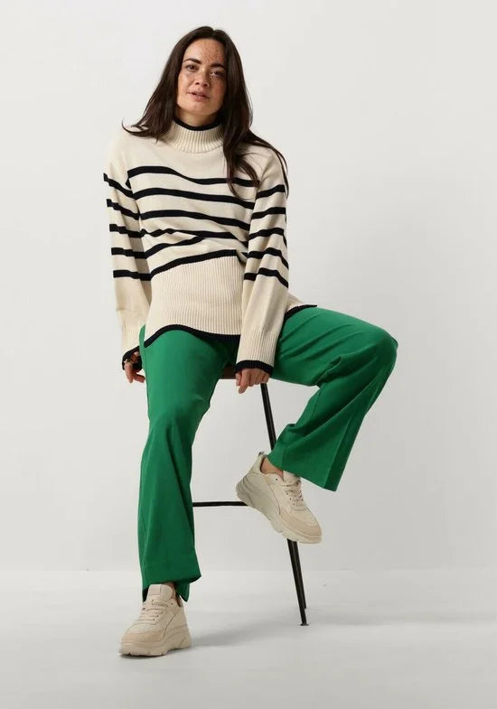 Minus Leonie Turtleneck Knit Pullover Truien & vesten Dames - Sweater - Hoodie - Vest- Ecru - Maat L