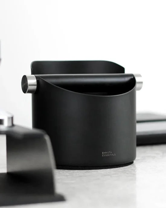 Uitklopbak RVS - 14cm, Zwart – RVS - Knockbox - Afklopbak Koffie – Afklopbak – Espressomachine - Barista Essentials