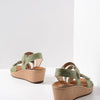 Wolky Sandalen La Jolla olijfgroen leer