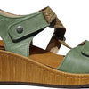 Wolky Sandalen La Jolla olijfgroen leer