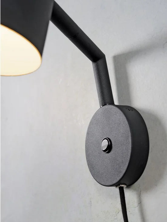 it's about RoMi Wandlamp Marseille - Zwart - 29x12x27cm - Binnen Modern