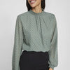 VILA - VIMICHELLE L/S HIGH NECK TOP/RP4/KA - Dames - Blouses