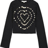 GARCIA Meisjes Chest print T-shirt Zwart Long mouw - Maat 140/146