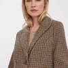 Vero Moda Jas Vmblast Check Long Wool Jacket Ga 10273533 Tan/houndstoot Dames Maat - S