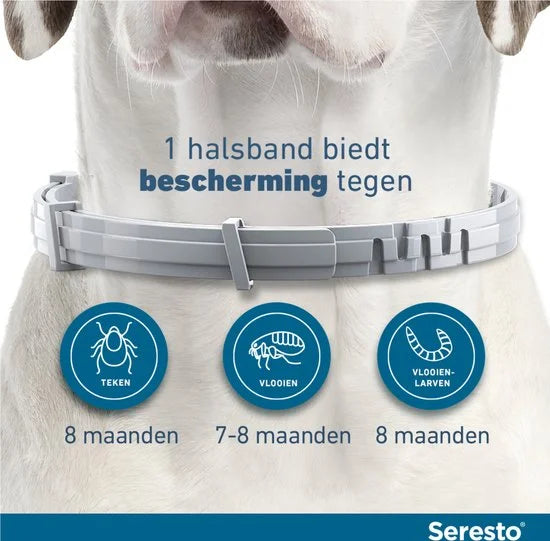 Seresto Teken- En Vlooienband Large - Anti tekenmiddel - per stuk > 8 Kg