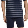 Schiesser heren shortama - blauw gestreept -  Maat XXXXXL