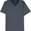Schiesser heren shortama - blauw geruit -  Maat 6XL