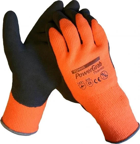 Towa Winter Werkhandschoen Powergrab Thermo Oranje - maat 9 - L