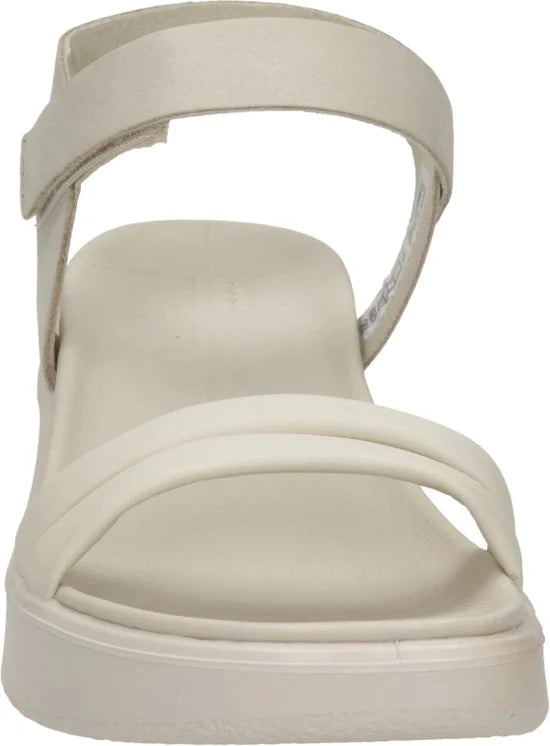 Ecco Flowt Wedge LX sandalen met sleehak beige - Maat 38