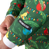 Suitmeister Christmas Green met lichtjes - Mannen Kerst Kostuum - Kerstpak - Kerst - Groen - Maat M