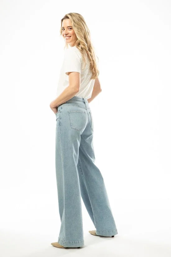GARCIA Celia Wide Dames Wide Fit Jeans Blauw
