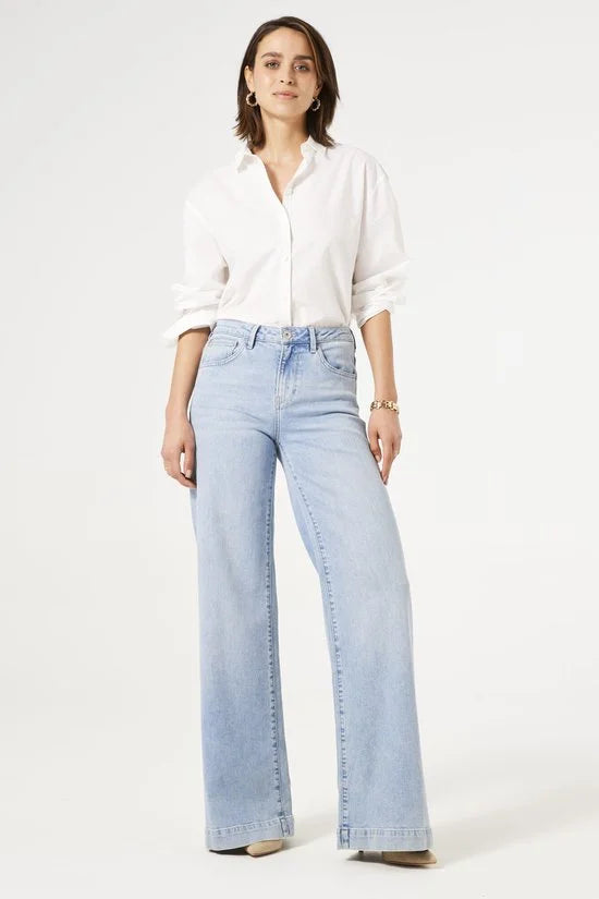 GARCIA Celia Wide Dames Wide Fit Jeans Blauw