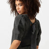 Neo Noir Martha Bow Knit Tee Tops & T-shirts Dames - Shirt - Antraciet - Maat 36