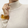 Vero Moda Trui Vmiris Ls Rollneck Pullover Ga Noos 10320450 Birch/w Melange Dames Maat - S