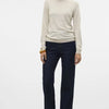 Vero Moda Trui Vmiris Ls Rollneck Pullover Ga Noos 10320450 Birch/w Melange Dames Maat - S