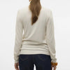 Vero Moda Trui Vmiris Ls Rollneck Pullover Ga Noos 10320450 Birch/w Melange Dames Maat - S