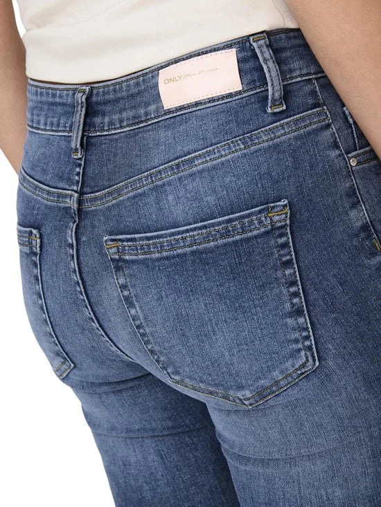Only Dames Jeans Broeken ONLBLUSH MID FLARED TAI305 flared Fit Blauw Volwassenen