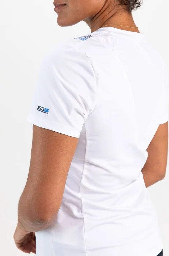 SJENG SPORTS - evelinn - Tennis t-shirt korte mouw dames - Wit
