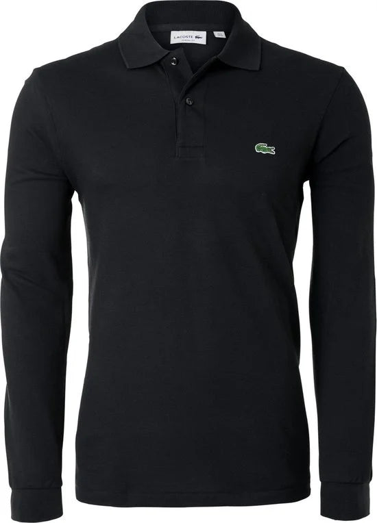 Lacoste Classic Fit polo lange mouw - zwart