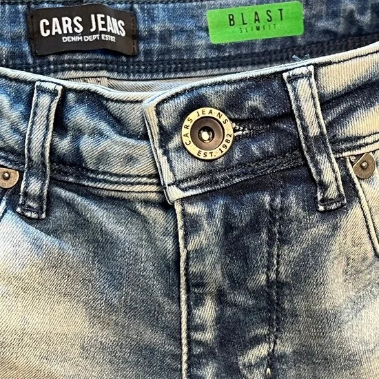 Cars Jeans - Heren Jeans - Heren - W30 X L34 - Blauw - Katoen - Blast-Kansas wash