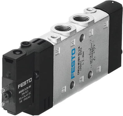 Festo 5/2 Monostabiel Lucht Magneetventiel G1/8 800L/Min - 196941 - P2Q2T