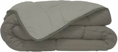 Bedrukt Dekbed Hoesloos Wasbaar Zonder Overtrek Lits Jumeaux - Taupe & Linnen 240x220cm - Taupe bruin - Creme beige