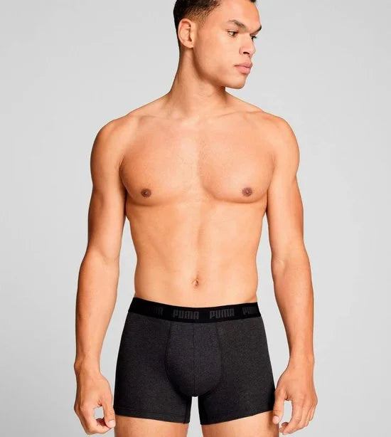 Puma Lange short - 002 Black/Grey - maat M (M) - Heren Volwassenen - Katoen/elastaan- 701226820-002-M