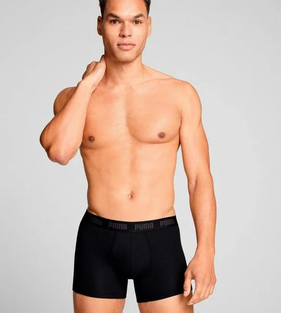 Puma Lange short - 002 Black/Grey - maat M (M) - Heren Volwassenen - Katoen/elastaan- 701226820-002-M
