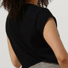 CC Heart Basic V-neck Tshirt Tops & T-shirts Dames - Shirt - Zwart - Maat L