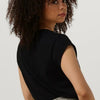 CC Heart Basic V-neck Tshirt Tops & T-shirts Dames - Shirt - Zwart - Maat L