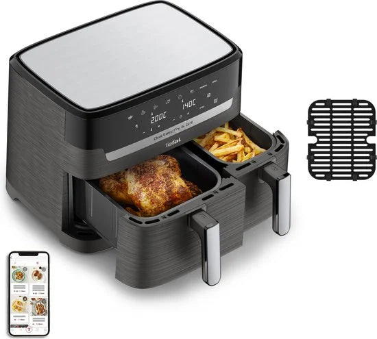 Tefal Easy Fry Dual XXL & Grill EY905B - Dubbele Airfryer - 8.3L - Dubbele Mand - Grillfunctie - XXL Capaciteit
