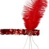 Boland - Hoofdband Flapper rood Rood - Één maat - Volwassenen - Vrouwen - 20's - Roaring Twenties