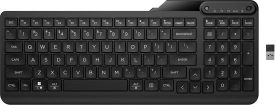 HP 475 - Toetsenbord - Dual-mode - draadloos - 2.4 GHz, Bluetooth 5.3 - Zwart